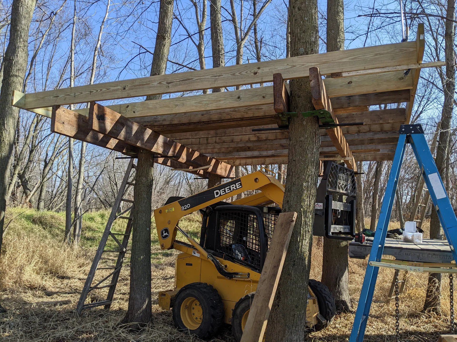 The platform base begins to take shape