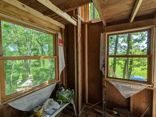 Two windows installed, view from the inside
