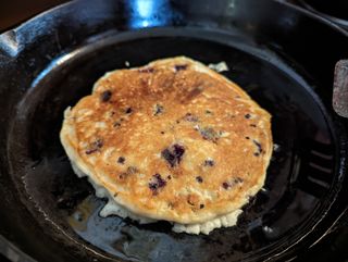 Beautiful raspberry pancake